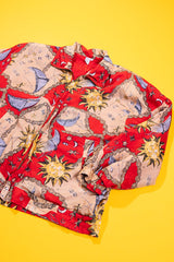 Vintage 90s CoAco Celestial Silk Jacket