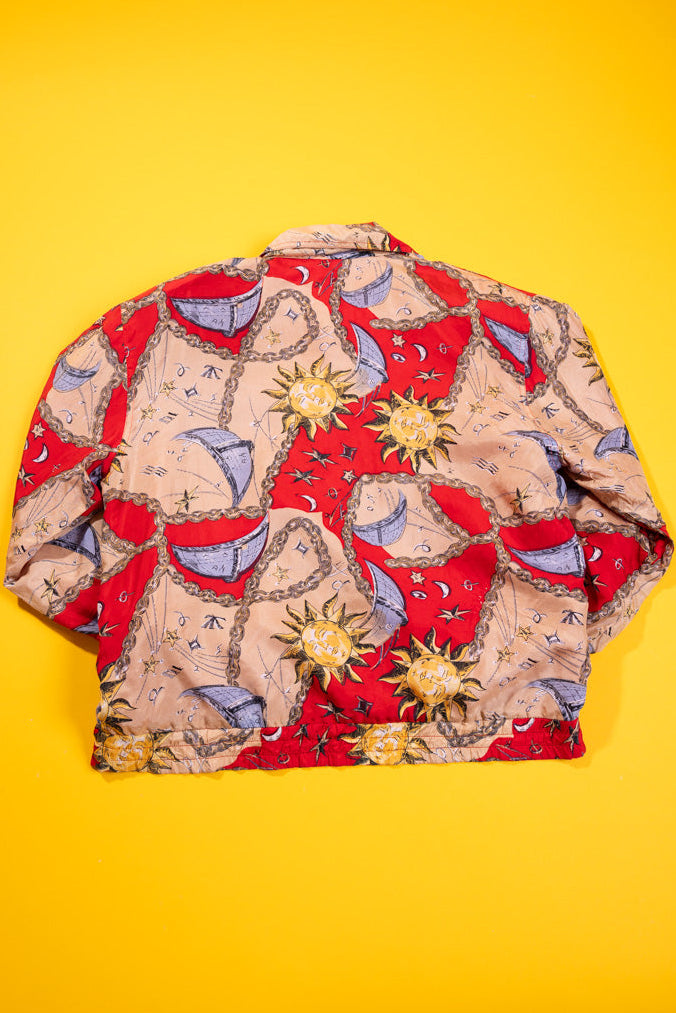 Vintage 90s CoAco Celestial Silk Jacket