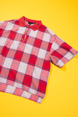 Vintage 80s Tomboy Plaid Collared Shirt