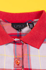 Vintage 80s Tomboy Plaid Collared Shirt