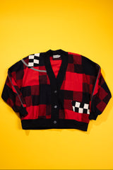 Vintage 90s Canvasback Plaid Cardigan Sweater