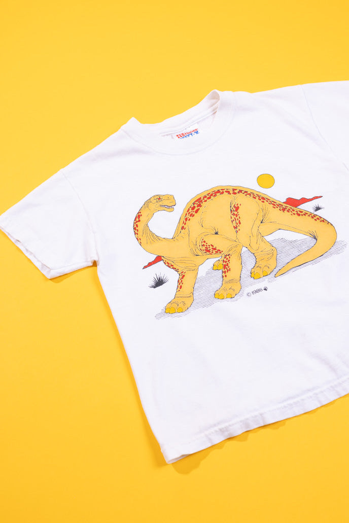 Vintage 1986 Brontosaurus Dino T-shirt (Kids - 6/8)