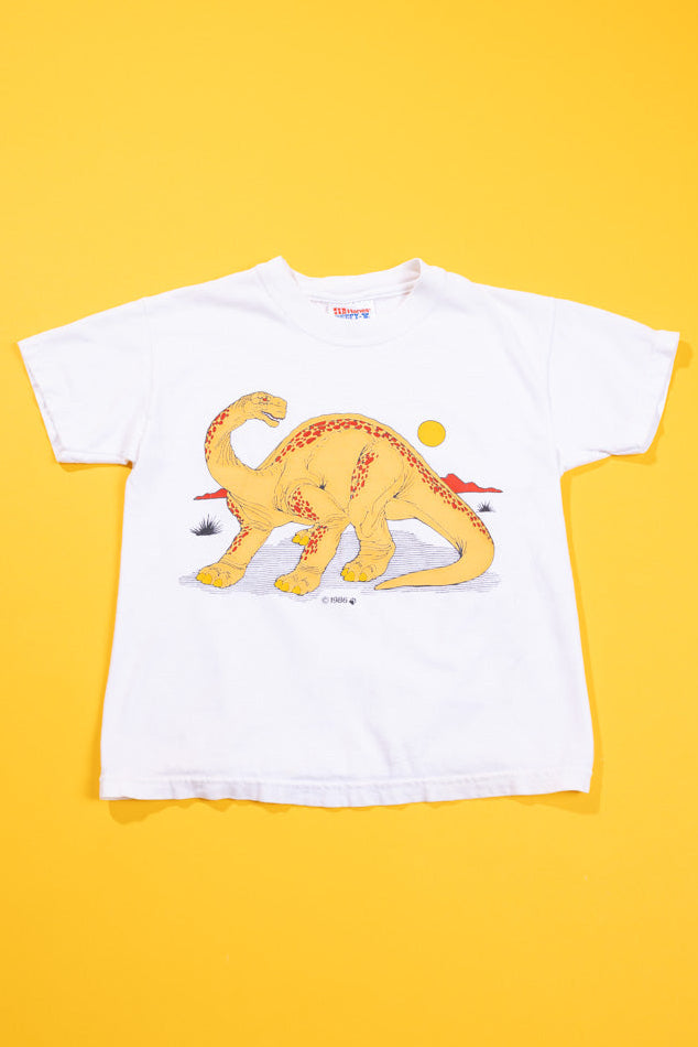 Vintage 1986 Brontosaurus Dino T-shirt (Kids - 6/8)