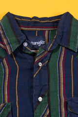 Vintage 80/90s Wrangler Striped Western Long Sleeve Collared Shirt
