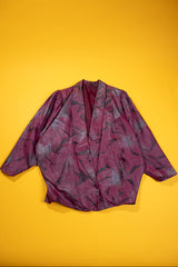 Vintage 80s Leather Batwing Jacket