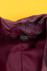 Vintage 80s Leather Batwing Jacket