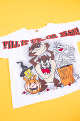 Vintage 1998 Looney Tunes Fill It Up Or Else Halloween T-shirt
