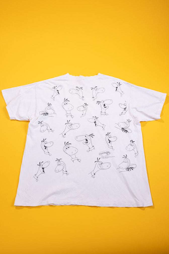 Vintage 1994 Flintstones Dino Pebbles Bamm-bamm All Over Print T-shirt