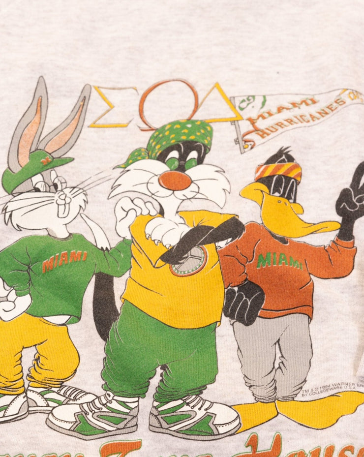 Vintage 1994 Looney Tune House Miami Hurricanes Crewneck Sweater