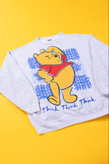 Vintage 90s Disney Winnie The Pooh Think. Think. Think Crewneck