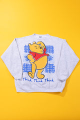 Vintage 90s Disney Winnie The Pooh Think. Think. Think Crewneck