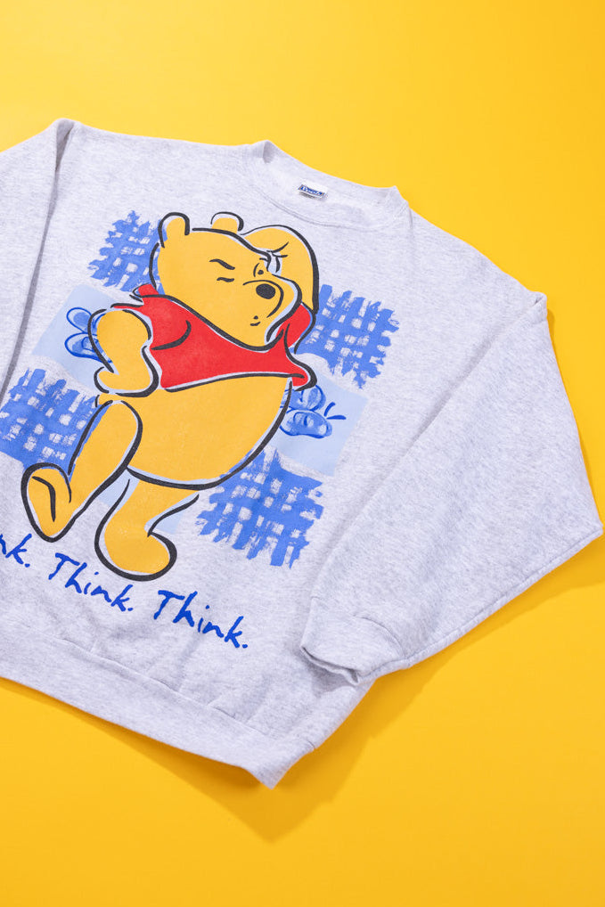 Vintage 90s Disney Winnie The Pooh Think. Think. Think Crewneck