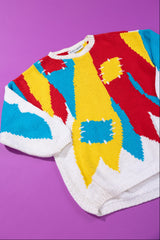 Vintage 80s Renso Fabiani Hand Knitted Sweater