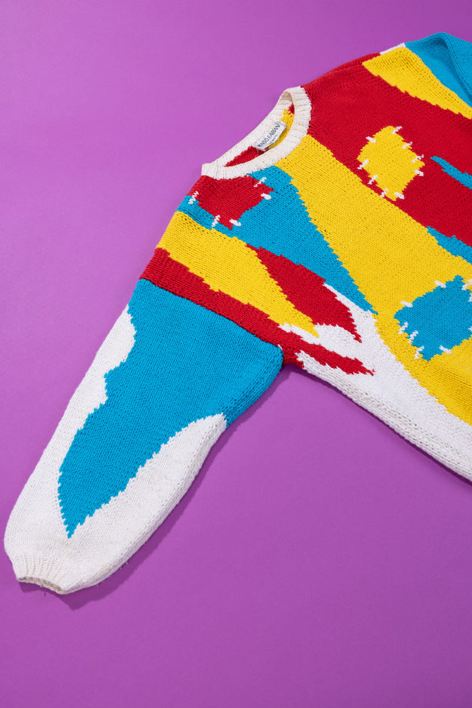 Vintage 80s Renso Fabiani Hand Knitted Sweater