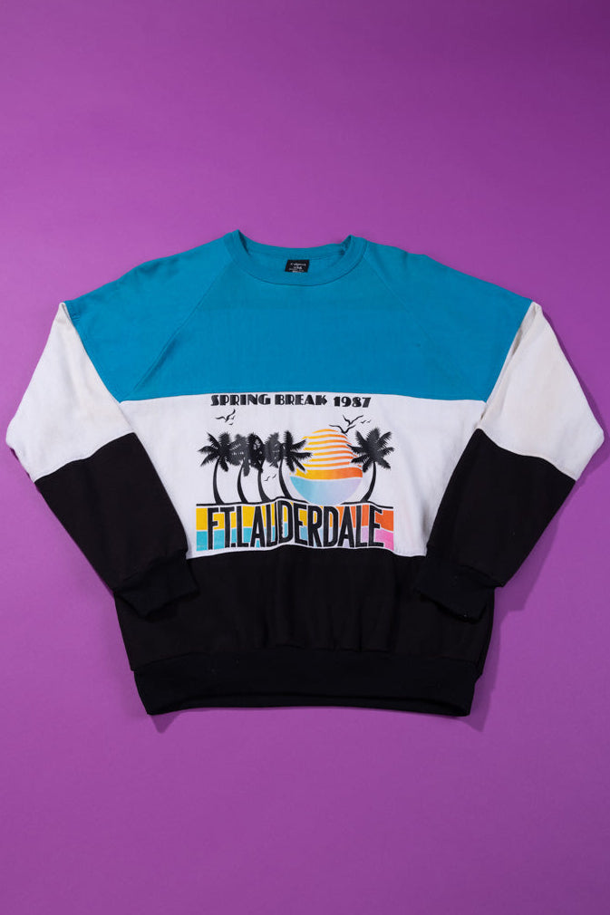 Vintage 1987 Spring Break Fort Lauderdale FL Crewneck