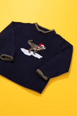Vintage 90s Frost Dinosaur Christmas Sweater (Kids - 7)