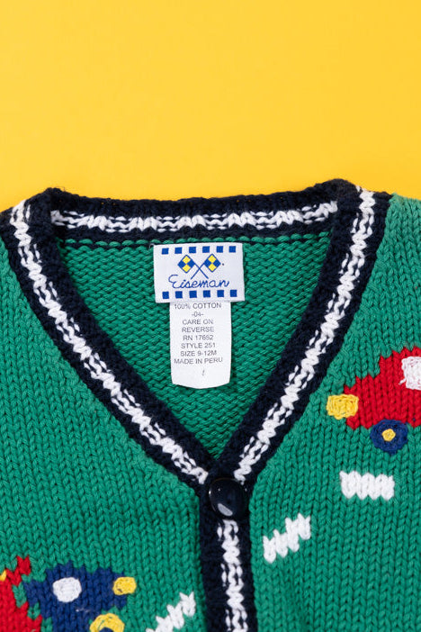Vintage 90s Eiseman Cardigan Sweater (Kids 9-12MOS)