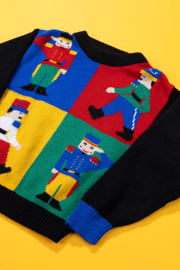 Vintage 90s Class Club Toy Soldiers Christmas Sweater (Kids - M)