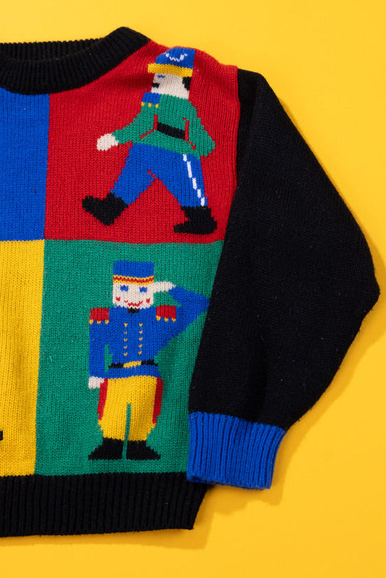 Vintage 90s Class Club Toy Soldiers Christmas Sweater (Kids - M)
