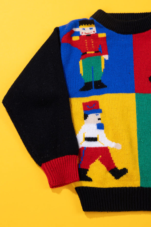 Vintage 90s Class Club Toy Soldiers Christmas Sweater (Kids - M)