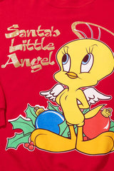 Vintage 1996 Santa's Little Angel Tweety Bird Christmas Crewneck