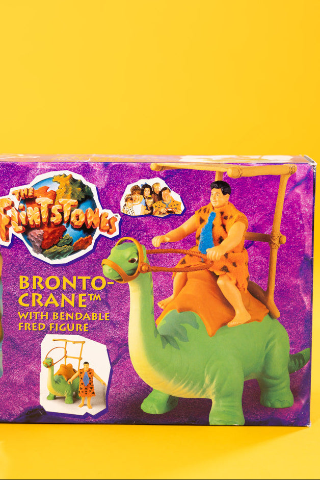 Vintage 1993 The Flintstones Bronto-Crane with Bendable Fred Figure