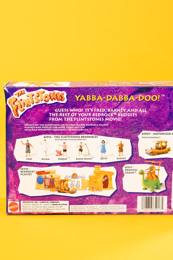 Vintage 1993 The Flintstones Bronto-Crane with Bendable Fred Figure