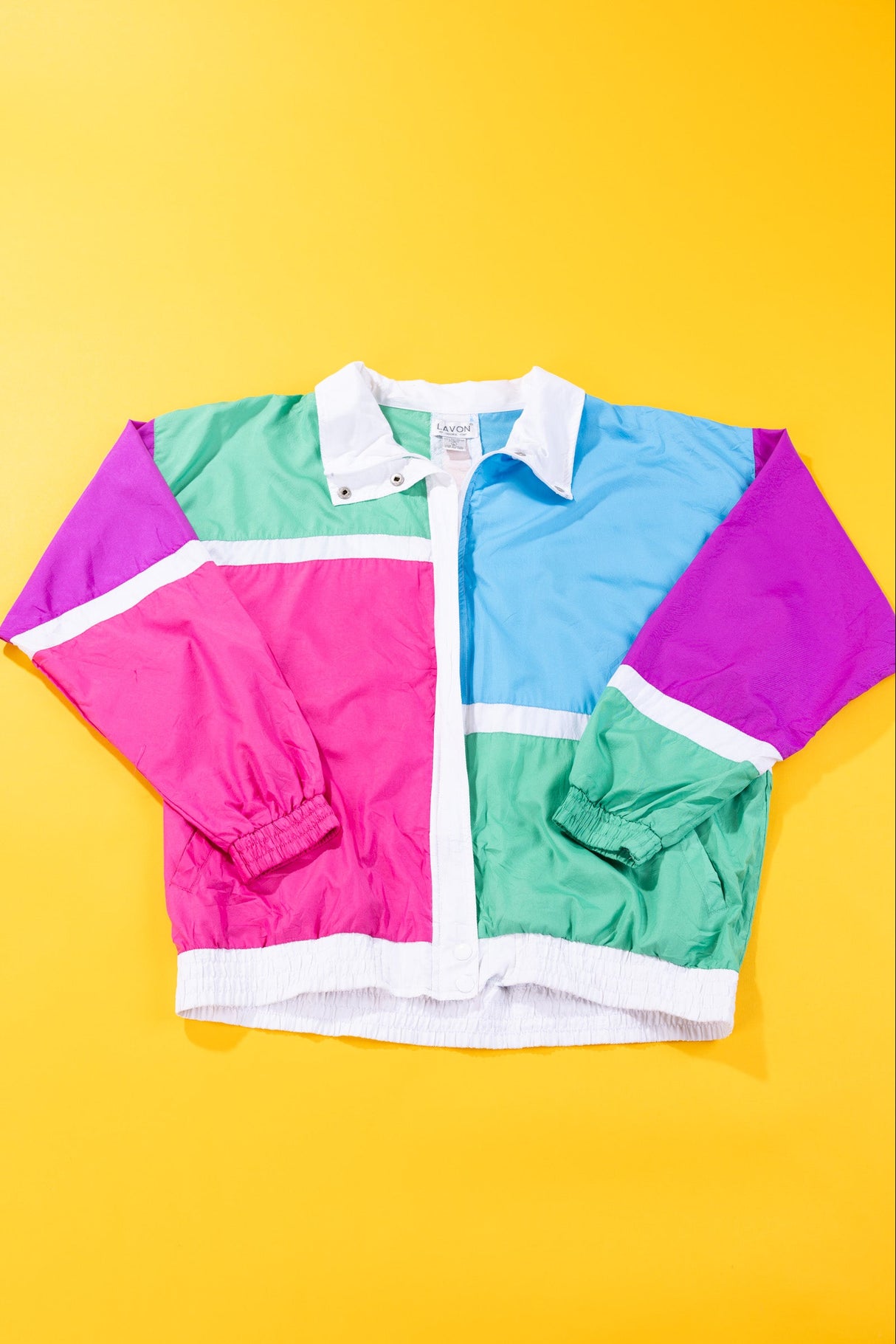 Vintage 90s Lavon Color Block Windbreaker