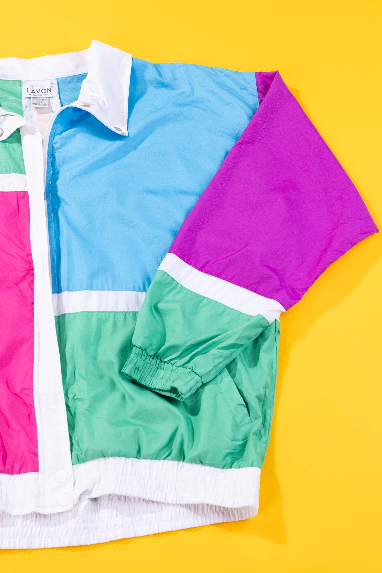 Vintage 90s Lavon Color Block Windbreaker