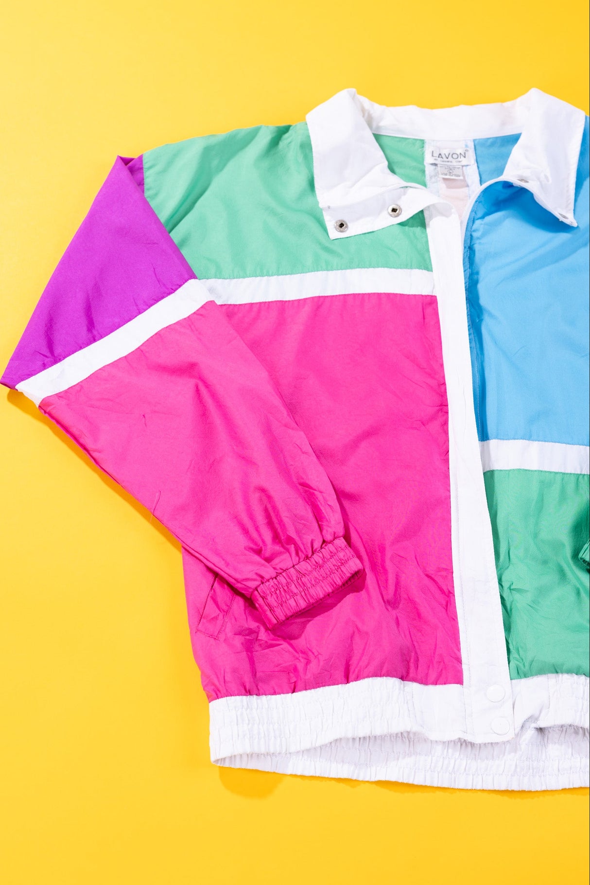 Vintage 90s Lavon Color Block Windbreaker