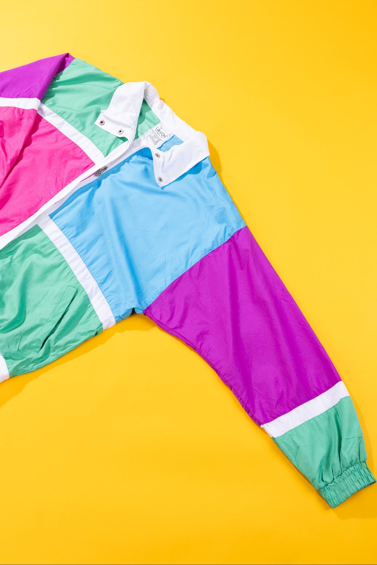 Vintage 90s Lavon Color Block Windbreaker