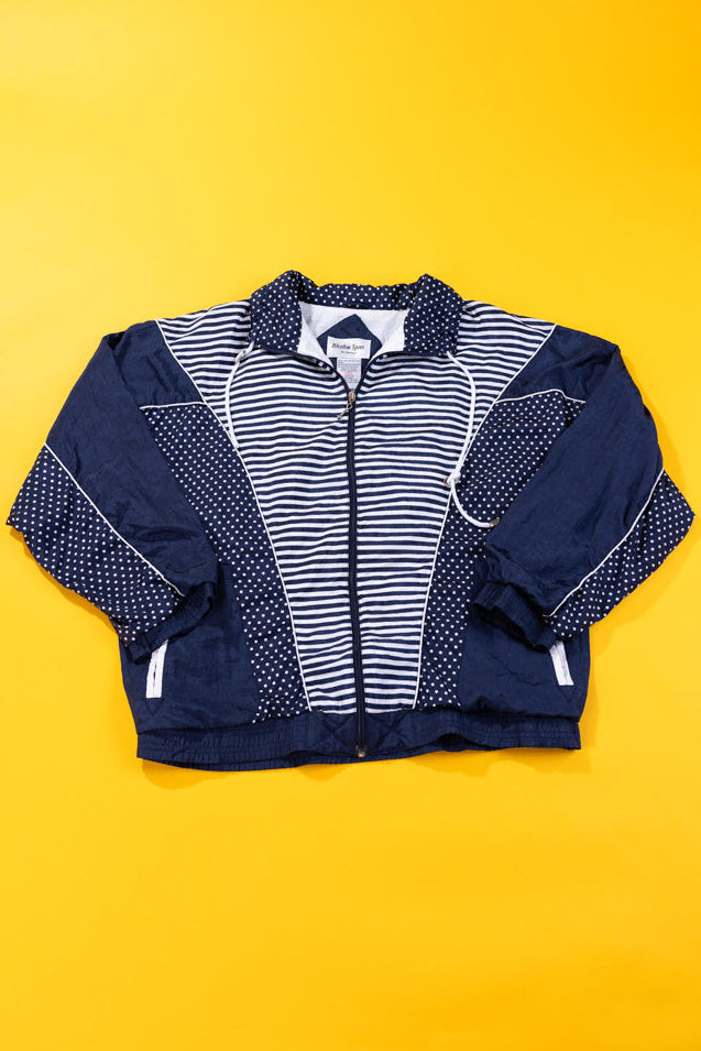 Vintage 90s Rhythm Sport by Janeve Windbreaker (polka dots)