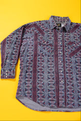 Vintage 80s Saddle King Western Long Sleeve Button Up