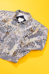 Vintage 90s East West Silks Cheetah Prink Jacket