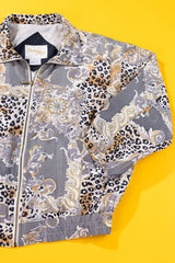 Vintage 90s East West Silks Cheetah Prink Jacket