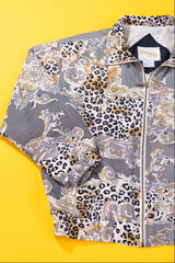 Vintage 90s East West Silks Cheetah Prink Jacket
