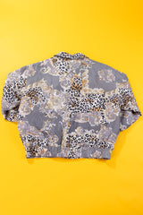 Vintage 90s East West Silks Cheetah Prink Jacket