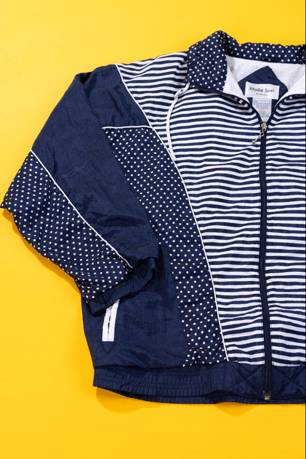 Vintage 90s Rhythm Sport by Janeve Windbreaker (polka dots)