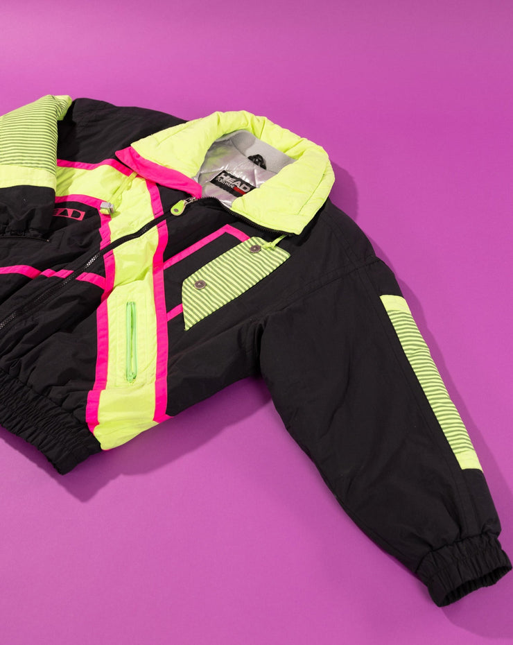 Vintage 80s Head Sportswear Neon Ski Jacket