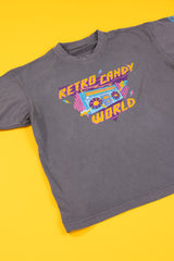 Retro Boombox T-shirt (Washed Grey)