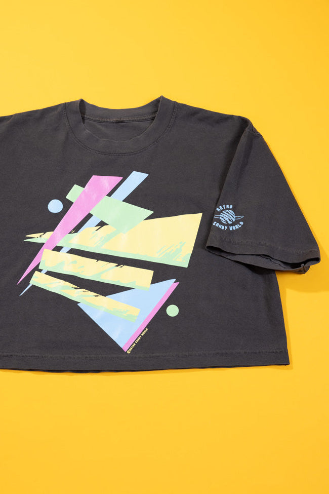 RCW Retro Chaos 2 Crop Tee (Faded Black/White)