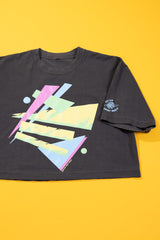 RCW Retro Chaos 2 Crop Tee (Faded Black/White)