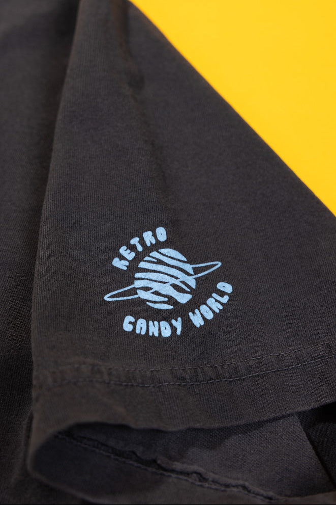 RCW Retro Chaos 2 Crop Tee (Faded Black/White)