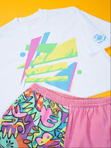 RCW Retro Chaos 2 Crop Tee (Faded Black/White)