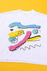 RCW Retro Chaos 1 Crop Tee (Faded Black/White)