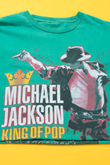 Upcycled Y2K Michael Jackson Crop Top