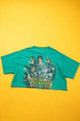 Upcycled Y2K Michael Jackson Crop Top