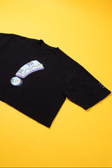 RCW Retro Energy Crop Top (Black/White)