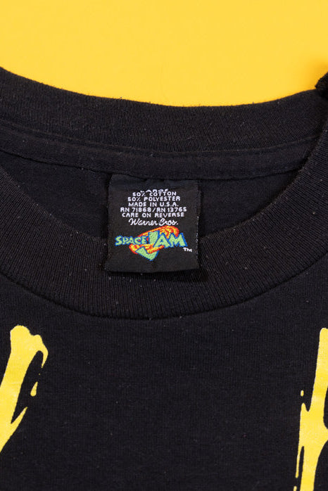 Vintage 1996 Space Jam Taz Pumpkin Halloween Long Sleeve Shirt (Youth- L)