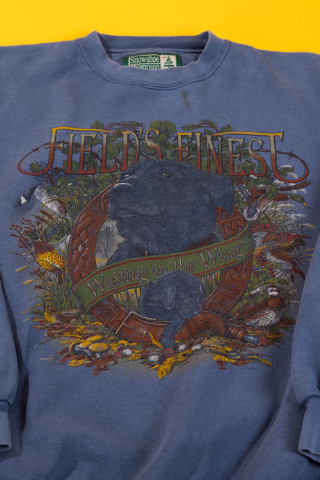 Vintage 90's Fields Finest Dog Black Lab Crewneck
